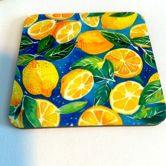 Set of 4 fruit Coasters - Picture 2 of 6